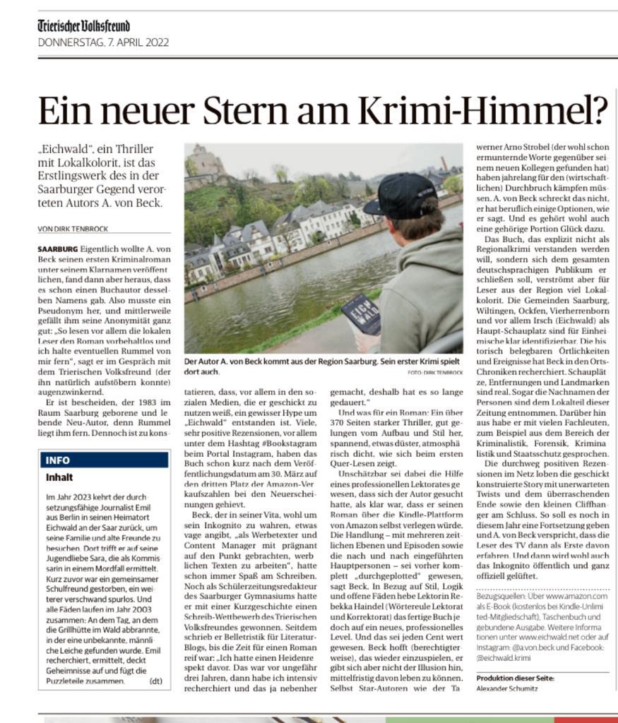 Trierischer Volksfreund Artikel